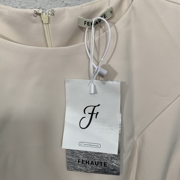 FEHAUTE Sleeveless Midi Elegant A-line Dress with Waist Twist for Day-to-Night - Picture 10 of 12